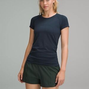 Lululemon Women's Navy Swiftly Tech Short Sleeved Top